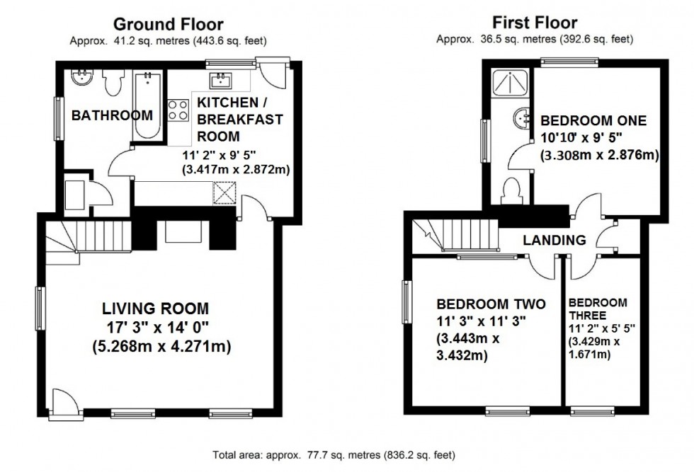 Floorplan for Milton Combe, Yelverton