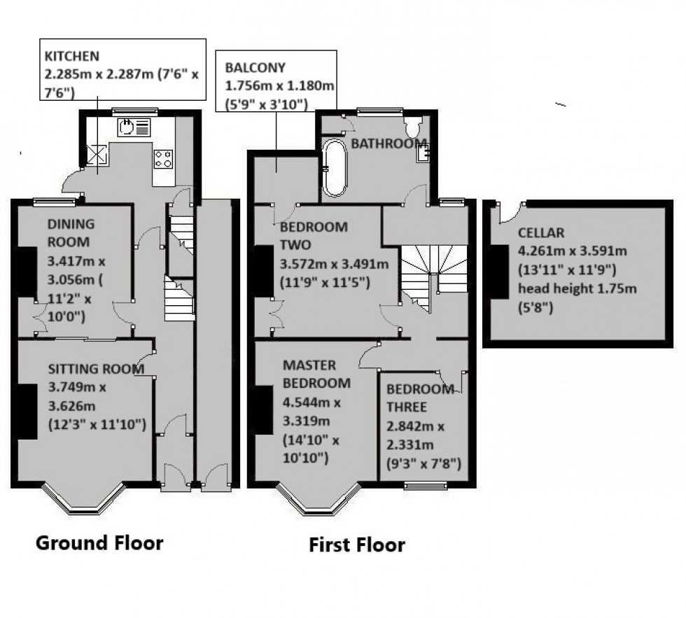Floorplan for Peverell, Plymouth