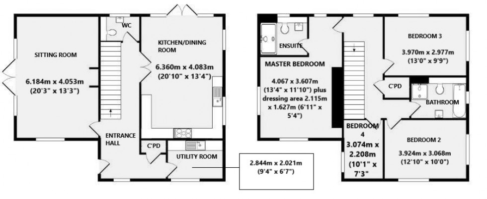 Floorplan for Plympton St Maurice, Plympton, Plymouth