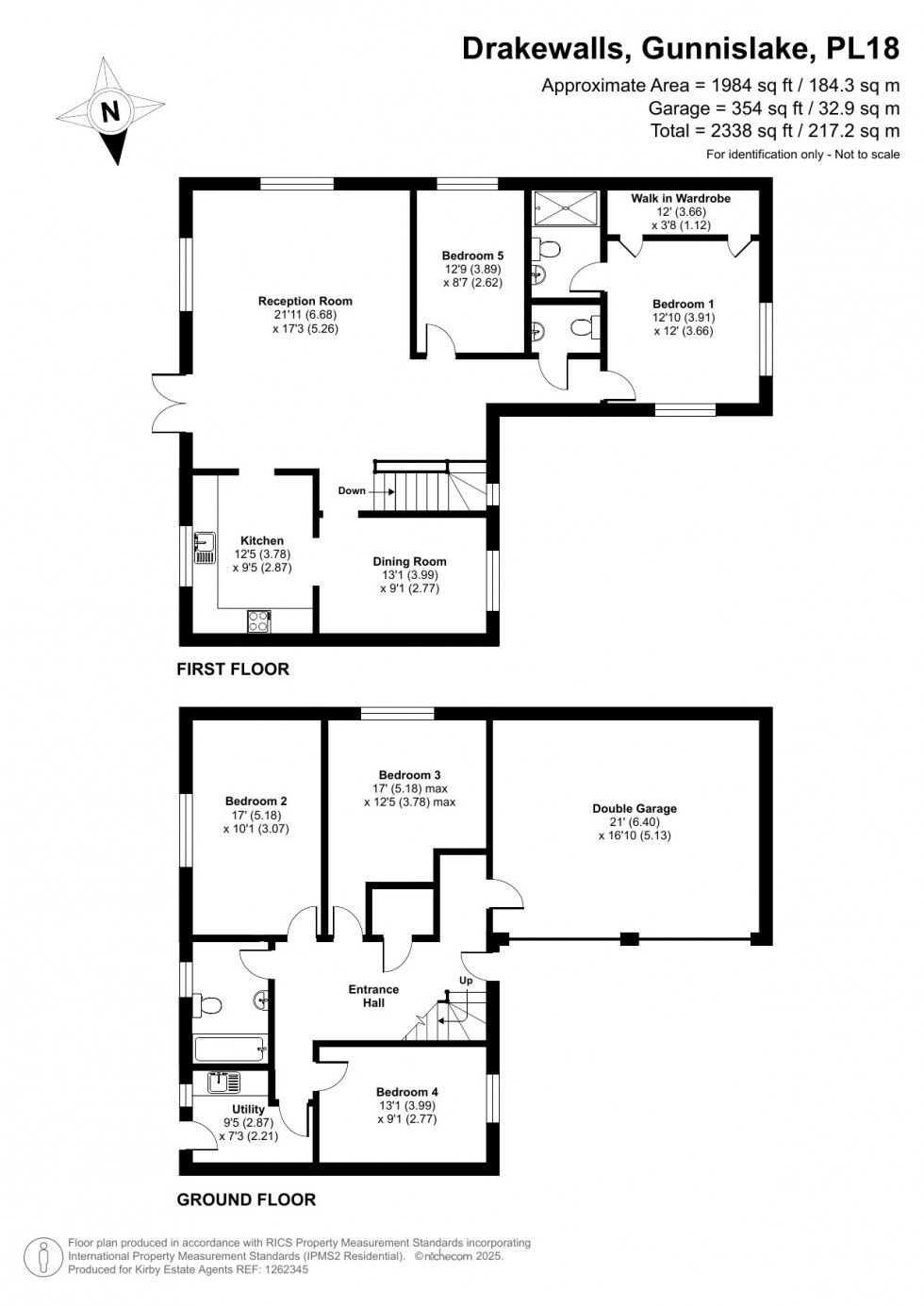 Floorplan for Drakewalls, Gunnislake