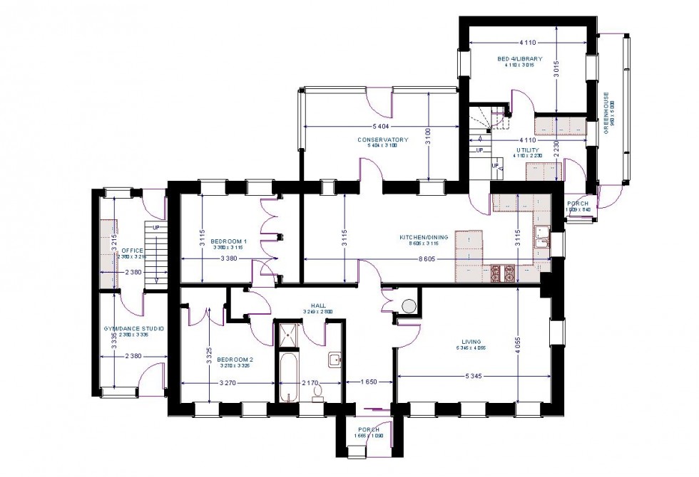 Floorplan for Sampford Spiney, Yelverton